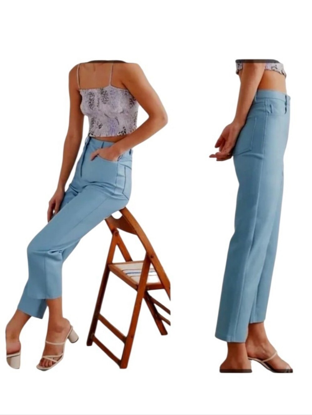 Wilfred Artizia Melina High Rise Pants In Dune Blue Size 8